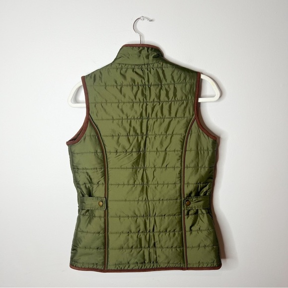 Barbour Olive Green Quilted Vest - Picture 9 of 11